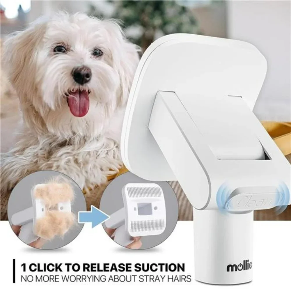 Dog Grooming Vacuum & Hair Blower & Electric Clippers, 3-in-1 Pet Grooming Kit